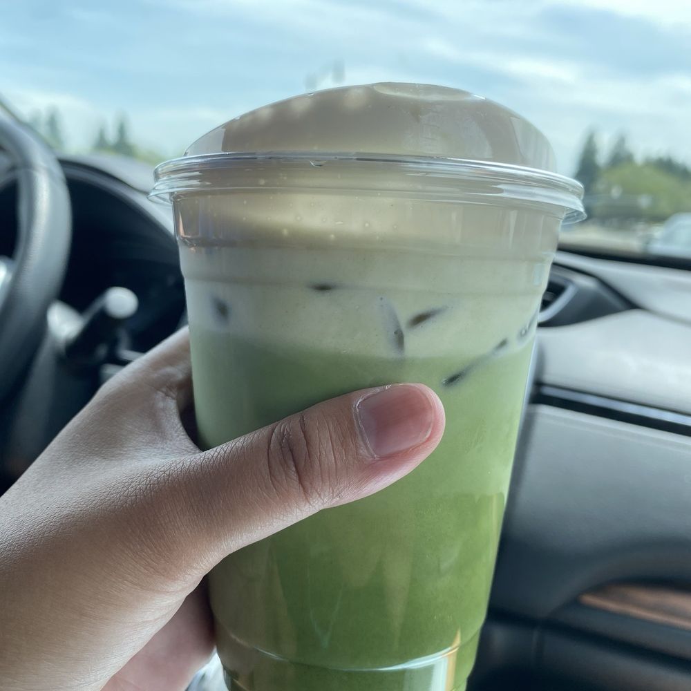 Virtue Juice + Coffee - Matcha Latte oatmilk with strawberry cold foam - Juice Bars & Smoothies Near Me - Vacaville, California Virtue Juice + Coffee - Matcha Latte oatmilk with strawberry cold foam - Juice Bars & Smoothies Near Me - Vacaville, California