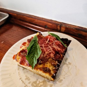 Frico on 2nd - Detroit Pepperoni. $6 (or $5 during happy hour). Excellent. Alt lighting - Pizza Near Me - New York, New York Frico on 2nd - Detroit Pepperoni. $6 (or $5 during happy hour). Excellent. Alt lighting - Pizza Near Me - New York, New York
