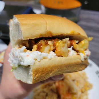 Harbor Seafood Cajun House - Half a cajun crawfish sandwich. - Seafood Near Me - Mesa, Arizona Harbor Seafood Cajun House - Half a cajun crawfish sandwich. - Seafood Near Me - Mesa, Arizona