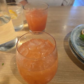 Pacific Catch - Blood Orange Margarita (back), Spritz (front) - Seafood Near Me - Brea, California Pacific Catch - Blood Orange Margarita (back), Spritz (front) - Seafood Near Me - Brea, California
