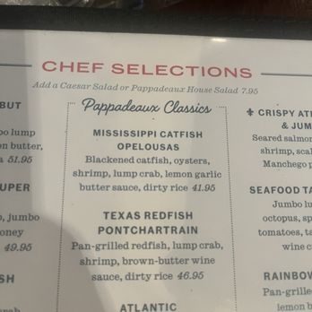 Pappadeaux Seafood Kitchen - Menu - Seafood Near Me - Lawrenceville, Georgia