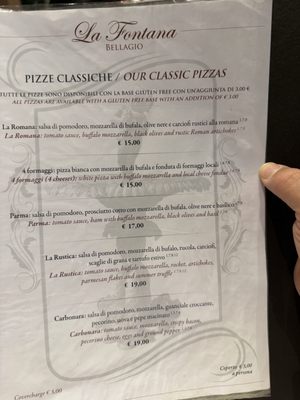 Menu photo 7 La Fontana Bellagio Bellagio, LC Menu photo 7 La Fontana Bellagio Bellagio, LC