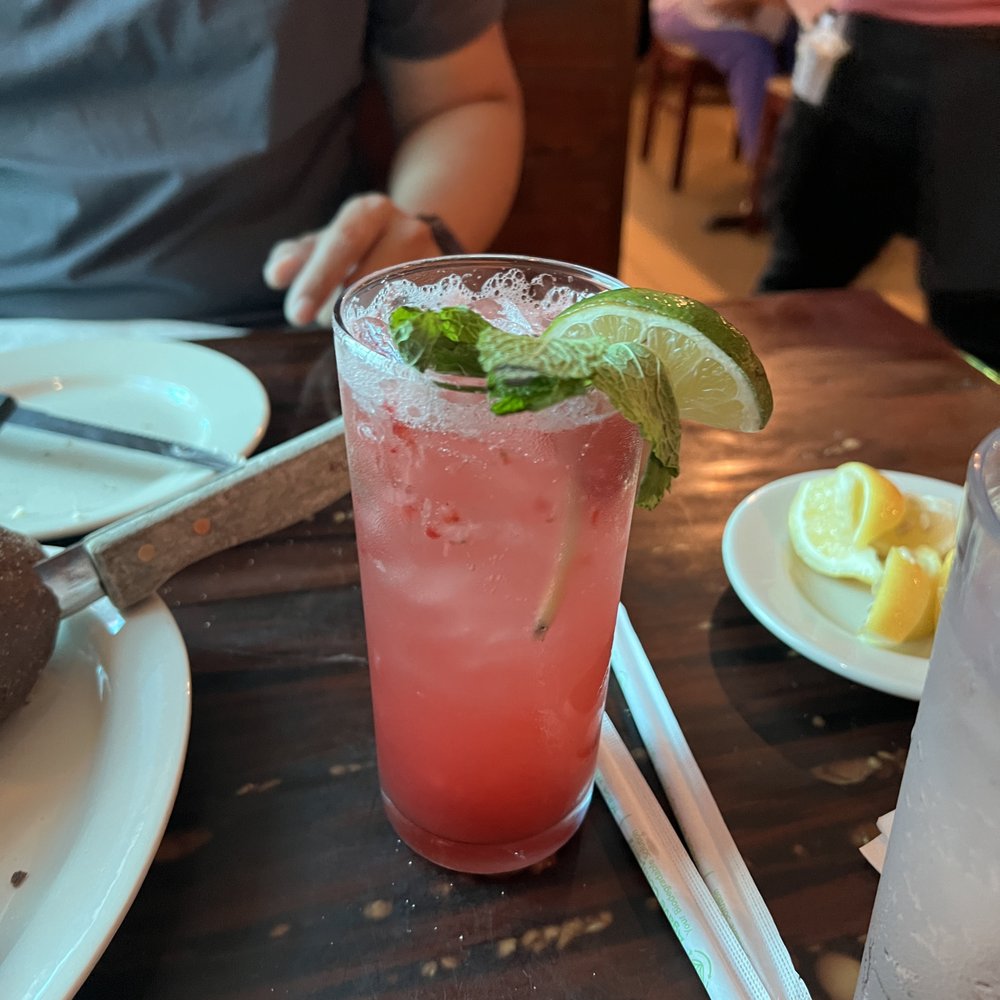 Strawberry mojito-like drink