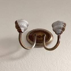 Over spray on sconce