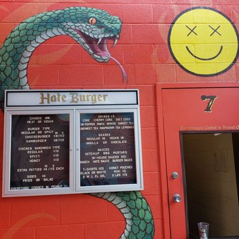 Hate Burger - Menu. Place orders here - Burgers Near Me - Redlands, California