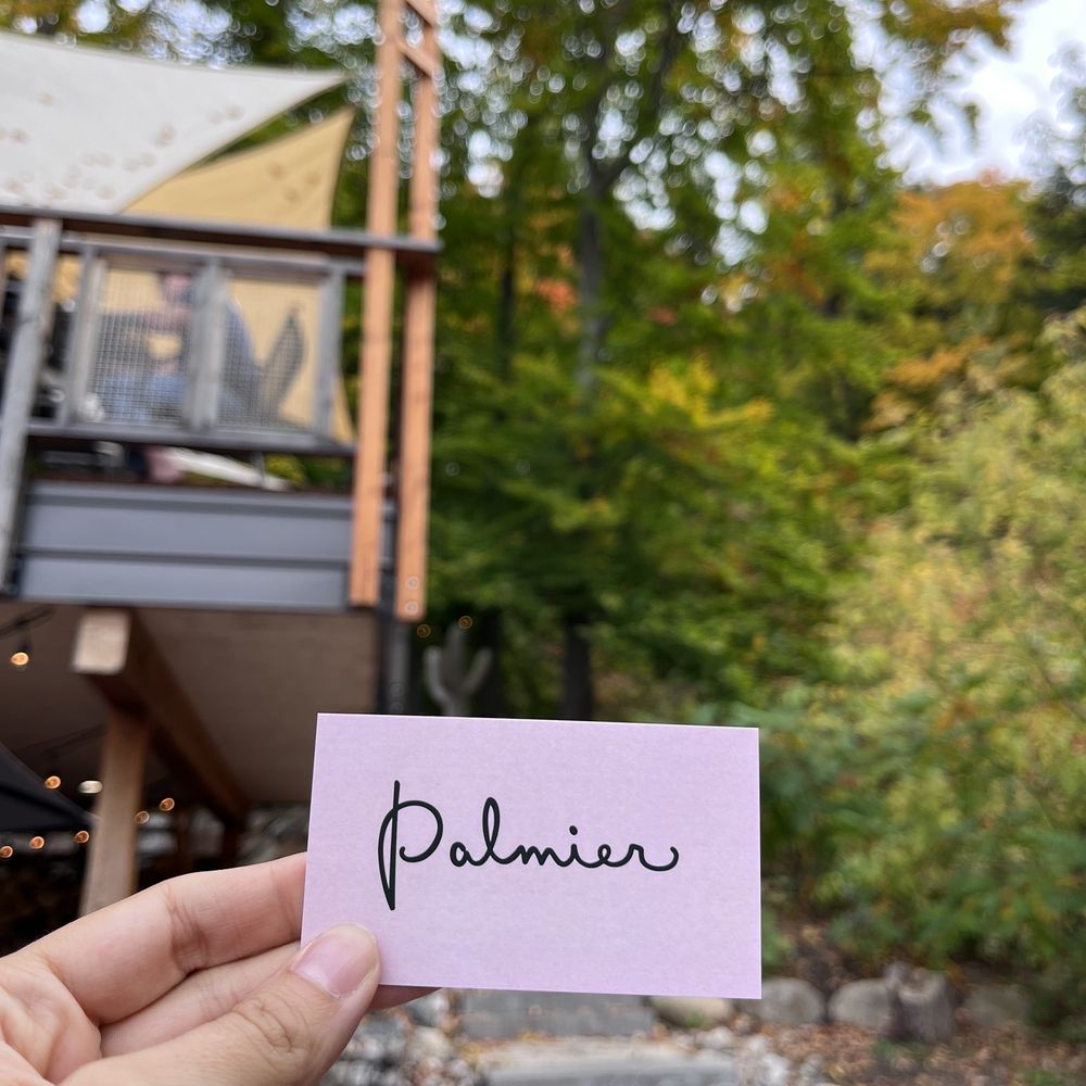 Palmier - Business card - Cafes Near Me - Chelsea, Quebec