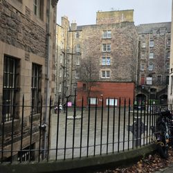 Lady Stair's Close - Makars' Court from Lady Stair's Close: See the old gas lamp in the middle?