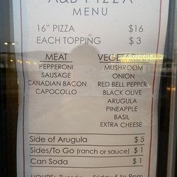 A&B Pizza - Menu 01/20/2023
