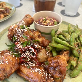 The Beach Bar - Pupu sampler: DELICIOUS wings, great edama, so so poke. - Bars Near Me - Honolulu, Hawaii The Beach Bar - Pupu sampler: DELICIOUS wings, great edama, so so poke. - Bars Near Me - Honolulu, Hawaii
