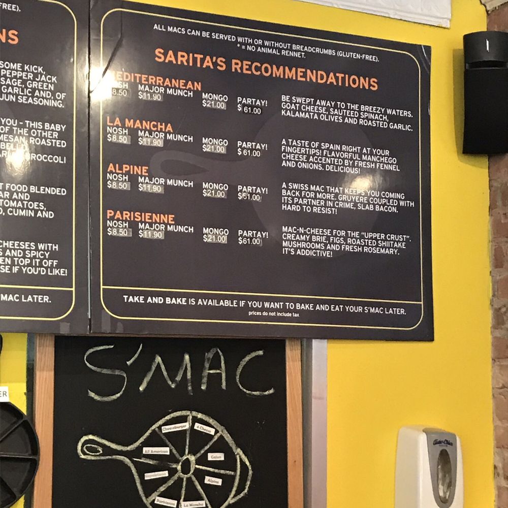 S'MAC - menu - American Near Me - New York, New York