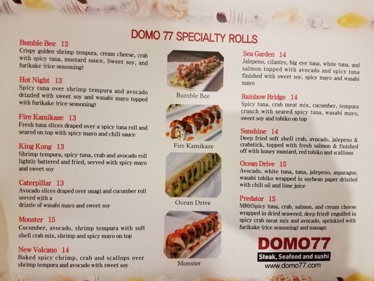 Menu photo 3 Domo 77 Steak House - Fox Valley Aurora, IL