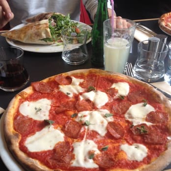 Pizzeria Grosseto - Diablo pizza and a "calzone" in quotes because it's not traditional but still delicious - Italian Near Me - Prague, Puerto Rico