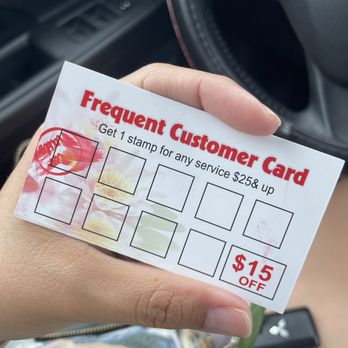 Color Nails & Spa - Stamp card, love that they do this. - Nail Salons Near Me - Manassas, Virginia