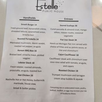 Estelle Public House - The menu - Salad Near Me - Grand Blanc, Michigan Estelle Public House - The menu - Salad Near Me - Grand Blanc, Michigan