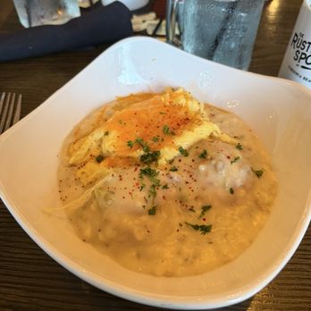 The Rustic Spoon - Biscuits & Gravy with scrambled eggs- they no NOT skimp on the gravy! - Breakfast & Brunch Near Me - Virginia Beach, Virginia The Rustic Spoon - Biscuits & Gravy with scrambled eggs- they no NOT skimp on the gravy! - Breakfast & Brunch Near Me - Virginia Beach, Virginia