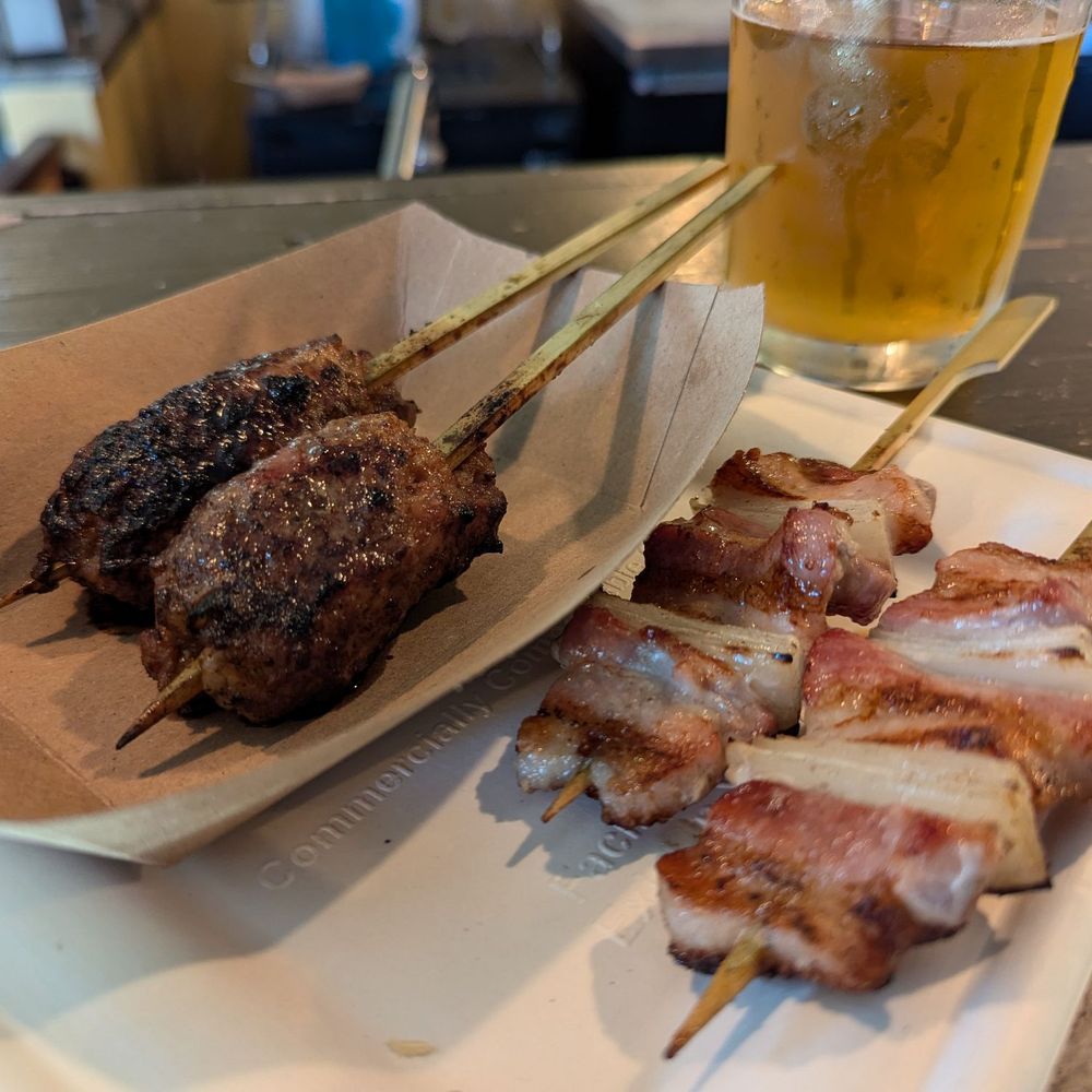 Kikuchi - Tsukune and Bara Tama Beer from Steel Bonnet - Japanese Near Me Kikuchi - Tsukune and Bara Tama Beer from Steel Bonnet - Japanese Near Me