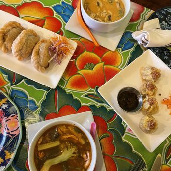 Kai Yang - Vegetable Tom Yum, Vegetable Curry Puffs, Chicken Tom Kha, Chicken Dumplings - Thai Near Me - Montclair, New Jersey