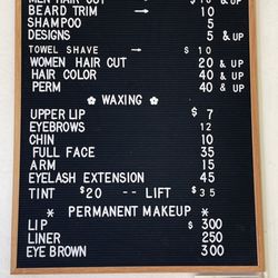 Galaxy Hair, Wax and Nails - Service Prices