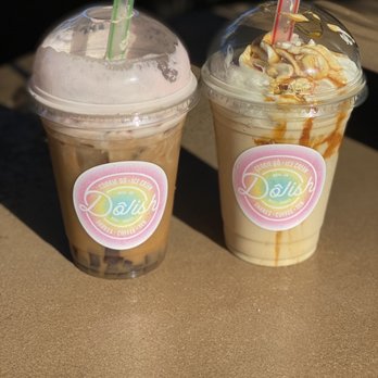 Dôlish - Caramel Cheesecake Frappe (right) Dolish Iced Brew Coffee - Desserts Near Me - Wailuku, Hawaii Dôlish - Caramel Cheesecake Frappe (right) Dolish Iced Brew Coffee - Desserts Near Me - Wailuku, Hawaii