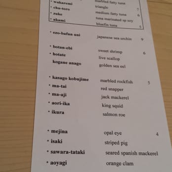 Kabuto - Menu - Sushi Bars Near Me - Las Vegas, Nevada