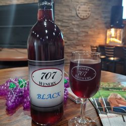 707 Winery and Brewery - Blue on Black