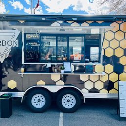 Coffee truck with their menu available Coffee truck with their menu available