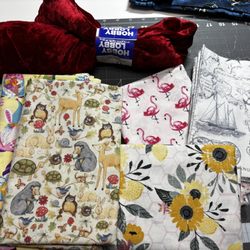 Hobby Lobby - Supplies to make kids pillowcases, tote bags, & future crazy quilt.
