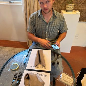 Chef Albert Garcia - The extra table they lugged in from outside! - Personal Chefs Near Me
