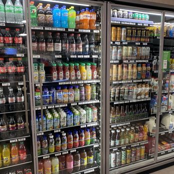 7 Eleven - a refrigerated refrigerator in a grocery store - Gas Stations Near Me - Houston, Texas