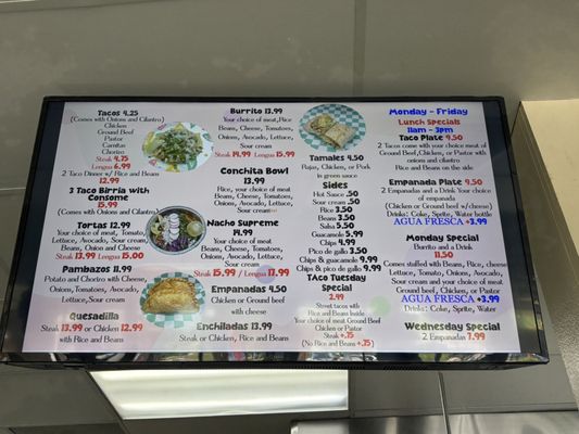 Menu photo 6 Delicias Conchita Melbourne, FL