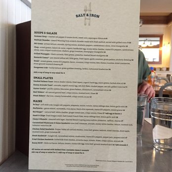 Salt and Iron - Look at the menu while you wait for your oysters to be shucked. - Seafood Near Me - Edmonds, Washington Salt and Iron - Look at the menu while you wait for your oysters to be shucked. - Seafood Near Me - Edmonds, Washington