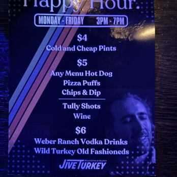Jive Turkey - Happy Hour Menu - Cocktail Bars Near Me - Las Vegas, Nevada