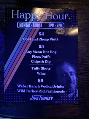 Menu photo 4 Jive Turkey Las Vegas, NV