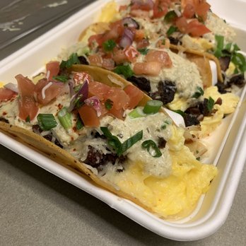 Snooze, an A.M. Eatery - Juan's Breakfast Tacos with bacon crumble - Breakfast & Brunch Near Me - Austin, Texas Snooze, an A.M. Eatery - Juan's Breakfast Tacos with bacon crumble - Breakfast & Brunch Near Me - Austin, Texas