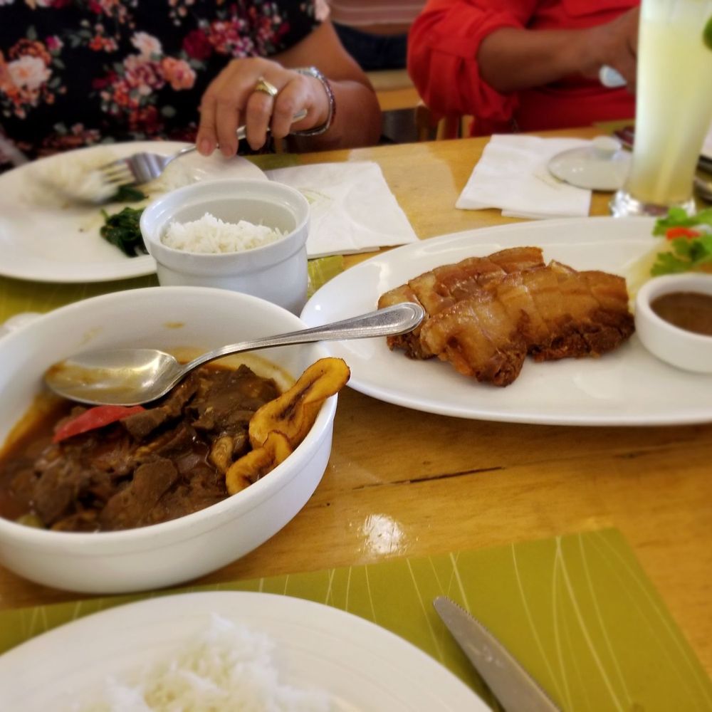 Cafe Laguna - Lechon kawali and braised ox tongue. - Filipino Near Me - Cebu City, CEB Cafe Laguna - Lechon kawali and braised ox tongue. - Filipino Near Me - Cebu City, CEB