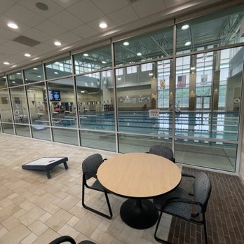 Community Aquatic & Recreation Complex - The pool, from the entrance hallway. There are some bleacher seats just to left of this photo - Recreation Centers Near Me - McHenry, Maryland Community Aquatic & Recreation Complex - The pool, from the entrance hallway. There are some bleacher seats just to left of this photo - Recreation Centers Near Me - McHenry, Maryland
