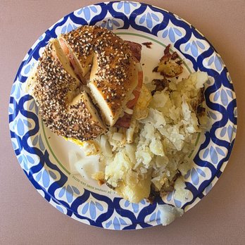 Cambridge Bagel Factory - O.G. on Everything Bagel w/ Potato - Bagels Near Me - Bloomfield, New Jersey Cambridge Bagel Factory - O.G. on Everything Bagel w/ Potato - Bagels Near Me - Bloomfield, New Jersey