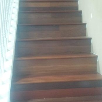 Chepin floors - a set of wooden stairs - Flooring Near Me