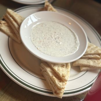 Farmhouse Cafe & Eatery - Tzatziki Dip note that is a little bit garlic perfect starter that you don't get full so quick to enjoy what's coming next - Breakfast & Brunch Near Me - Westwood, New Jersey Farmhouse Cafe & Eatery - Tzatziki Dip note that is a little bit garlic perfect starter that you don't get full so quick to enjoy what's coming next - Breakfast & Brunch Near Me - Westwood, New Jersey