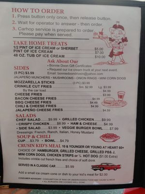 Menu photo 3 Bonnie Doon Drive-In Mishawaka, IN