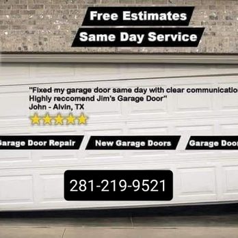 Jim's Garage Door - Garage Door Services Near Me - Alvin, Texas Jim's Garage Door - Garage Door Services Near Me - Alvin, Texas