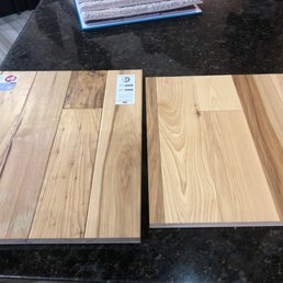a pair of hardwood floors