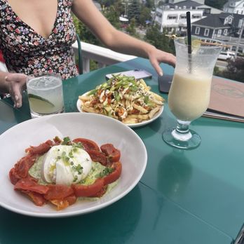 Coastal Alchemist - Buratta, fries, piña colada - Wine Bars Near Me - Ogunquit, Maine