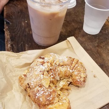 Ground Support - Almond croissant and iced chai! - Coffee & Tea Near Me - New York, New York