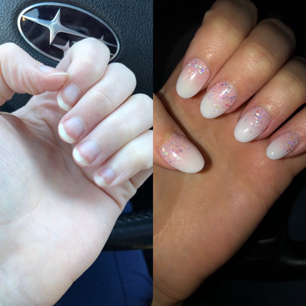 Happy Nails - Pink glitter ombré acrylics. $51 - Nail Salons Near Me - Lacey, Washington Happy Nails - Pink glitter ombré acrylics. $51 - Nail Salons Near Me - Lacey, Washington