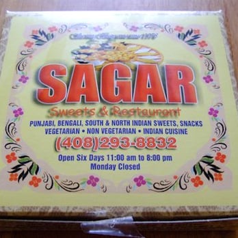 Sagar Sweets Restaurant - box with info - Indian Near Me - San Jose, California