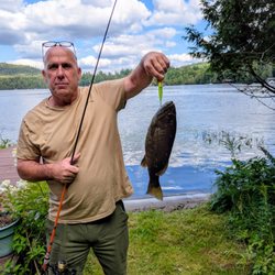 Blue Line Sports - Tupper lake from Newport RI. Thanks for the help picking out the lure. Jim