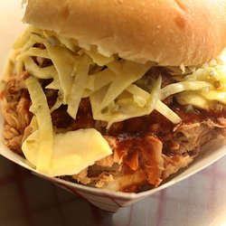 BB Kitchen & Grill - Pulled Pork and Cole Slaw  Sandwich on a Potato Roll