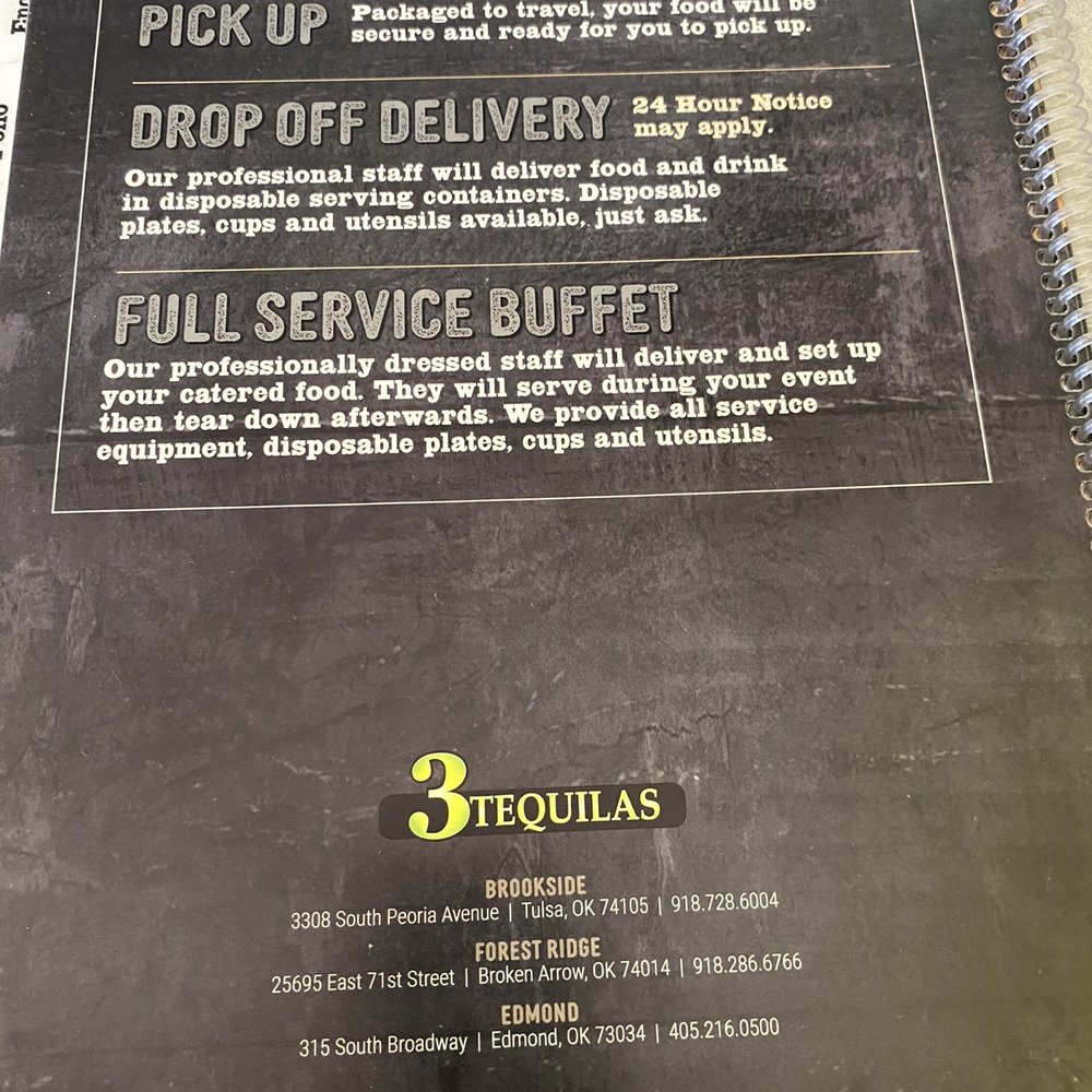 3 tequilas - Menu - Mexican Near Me - Tulsa, Oklahoma