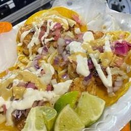 Shrimp Tacos are on fire!!